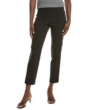 Jones New York Pull-On Wide Waistband Straight Ankle Pant - Black