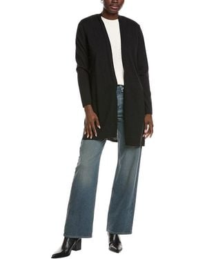 Eileen Fisher Long Wool Cardigan - Black