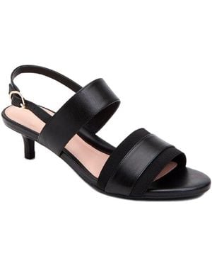 Taryn Rose Odetted Leather Sandal - Black