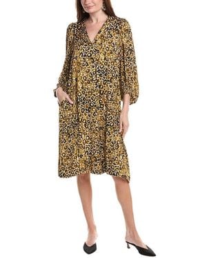 Masai Printed Midi Dress - Yellow