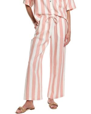 Electric and Rose Sail Crop Linen Pant - Pink