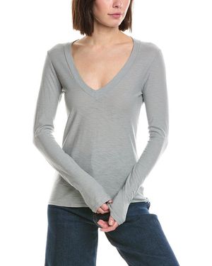 James Perse Relaxed V-Neck T-Shirt - Grey