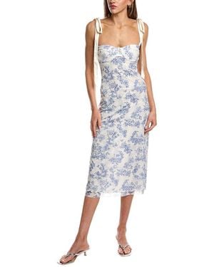 Free People Printed Got Glam Slip Dress - Blue