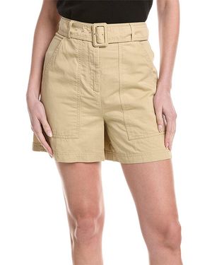 Max Mara Cirino Linen-Blend Short - Natural