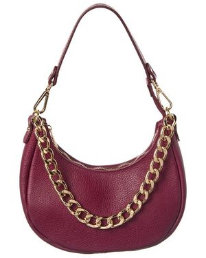 Persaman New York Rosalie Chain Strap Leather Shoulder Bag - Purple