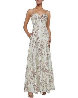 L'Agence Sutton Strap Maxi Dress - White