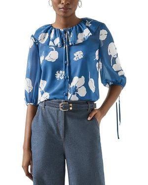 LK Bennett Rumi Blouse - Blue