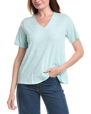Eileen Fisher V-Neck T-Shirt - Blue