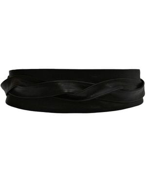 Ada Classic Wrap Leather Belt - Black