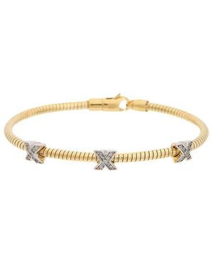 Meshmerise 18K Over 0.18 Ct. Tw. Diamond Bangle Bracelet - Metallic