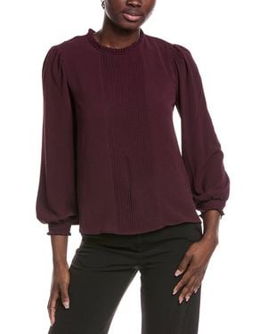 Cece Pintucked Blouse - Purple