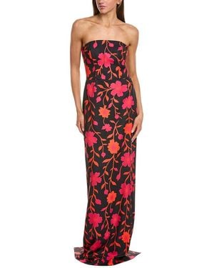 Rene Ruiz Strapless Column Gown - Red