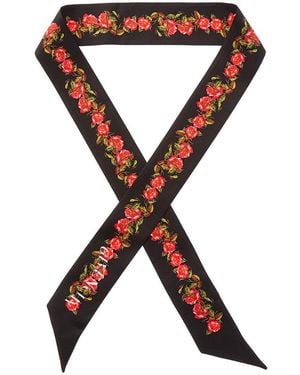 Givenchy Logo Silk Scarf - Black