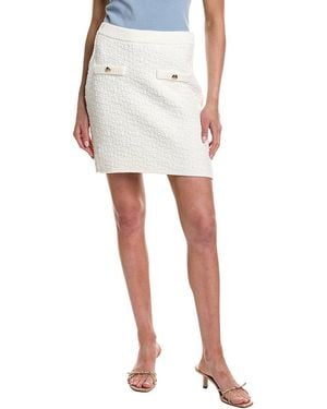 Design History Welt Pocket Solid Mini Skirt - White