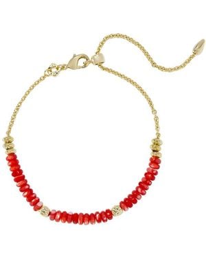 Kendra Scott Deliah Delicate 14K Plated Mother Of Pearl Chain Bracelet - Pink