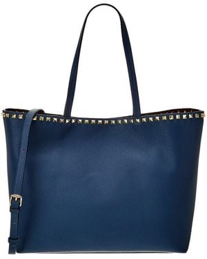 Tiffany & Fred Paris Leather Tote - Blue