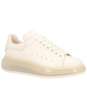 McQueen Calfskin Oversized Trainer, Never Worn (Authentic Pre-Loved) - Natural