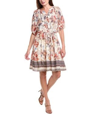 Julia Jordan Tiered Shirtdress - White