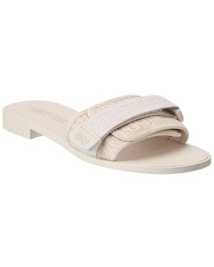 Dior Evolution Oblique Canvas Sandal - Natural