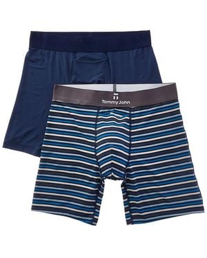 Tommy John 2Pk Second Skin 6 Boxer Brief - Blue