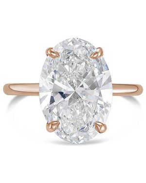 Diana M. Jewels Diana M. 18K Rose 12.00 Ct. Tw. Lab-Grown Diamond Solitaire Ring - White