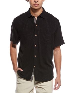 Tommy Bahama Drinks Well With Others Silk Shirt - Black