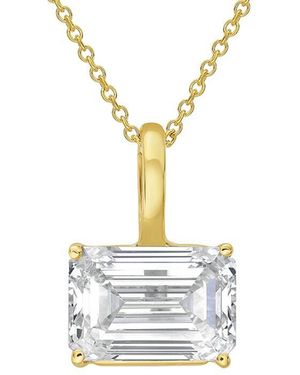 Diana M. Jewels 14K 10.00 Ct. Tw. Lab-Grown Diamond Solitaire Pendant - Metallic