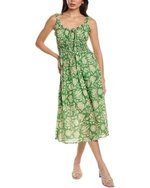 Seraphin Sleeveless Midi Dress - Green