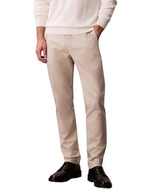 Calvin Klein Slim Tech Stretch Trouser - Natural