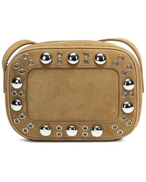 Tiffany & Fred Paris Studded Suede Crossbody - Metallic