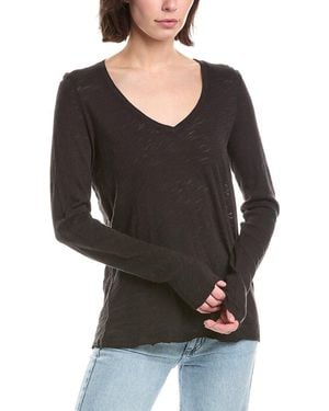 ATM V-Neck Slub T-Shirt - Black