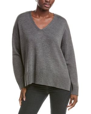 Eileen Fisher V Neck Box Top - Grey
