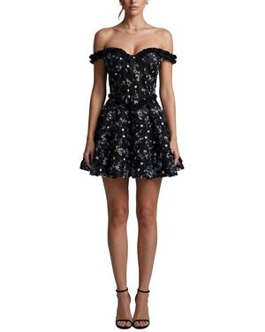 Monique Lagarde Embellished Mini Dress - Black