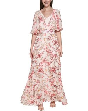 Kensie Chiffon Yortu Maxi Dress - Pink