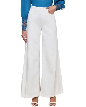 L'Agence Quincy Blanc Wide Leg Jean - White