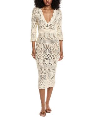 L'Agence Dovie Mixed Pointelle Dress - Natural