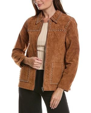 Blank NYC Roasted Walnut Suede Jacket - Brown