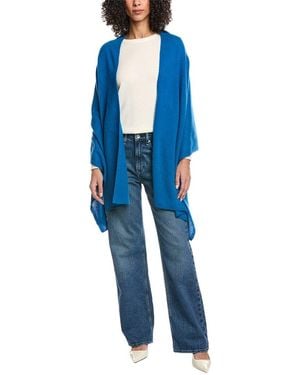 Amicale Cashmere Jersey Cashmere Travel Wrap - Blue