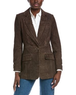 Walter Baker Mia Leather Blazer - Brown