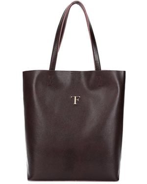 Tiffany & Fred Paris Leather Tall Tote - Brown