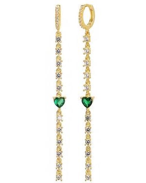 Gabi Rielle 14k Over Silver Earrings - Metallic