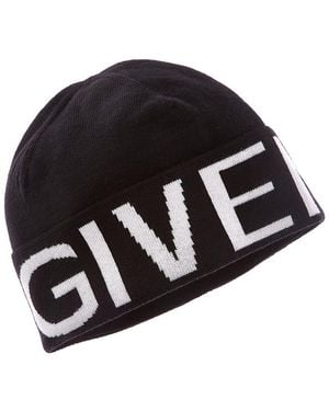 Givenchy Jacquard Wool Beanie - Black