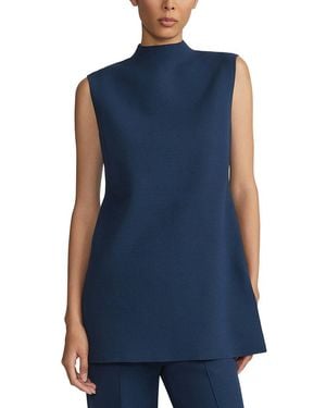 Lafayette 148 New York Petite Side Slit Knit Tunic - Blue