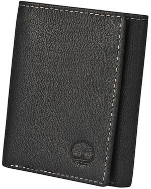 Timberland Genuine Leather Blix Trifold - Black