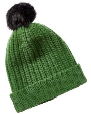 Portolano Chunky Wool-Blend Hat - Green