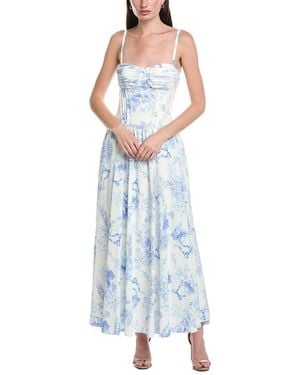 Maison Tara Printed Dress - Blue