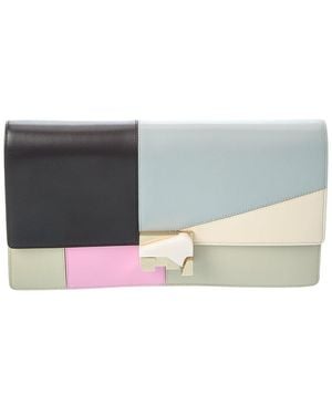 Roger Vivier Leather Clutch - Gray