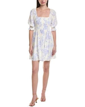 Saltwater Luxe Linen-Blend Mini Dress - White