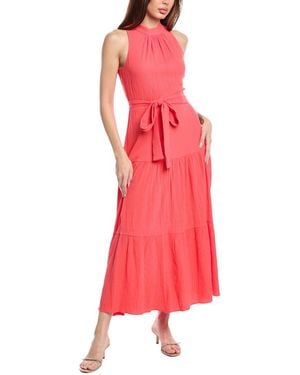 Anne Klein Petite Tiered Tie-Neck Maxi Dress