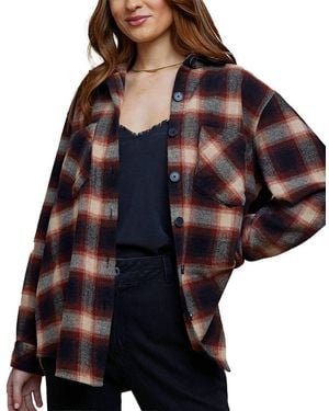 Bella Dahl Oversized Wool-Blend Shacket - Gray